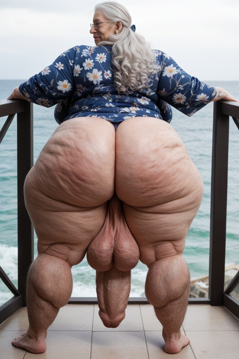 60+, Standing, Cellulite Arms AI Porn