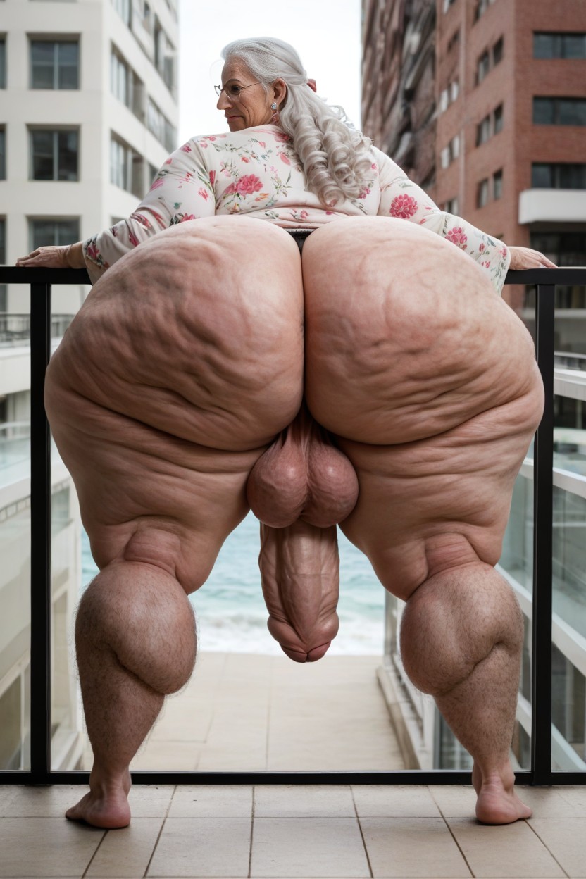 Veiny Legs Veiny Arms Hairy Legs Hairy Thighs Legs Covered In Hair, Drone View, White Hair AI Porn