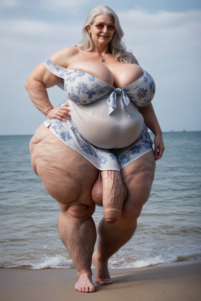 Outdoors, Extremely Wide Hips, Ssbbw AI Porn