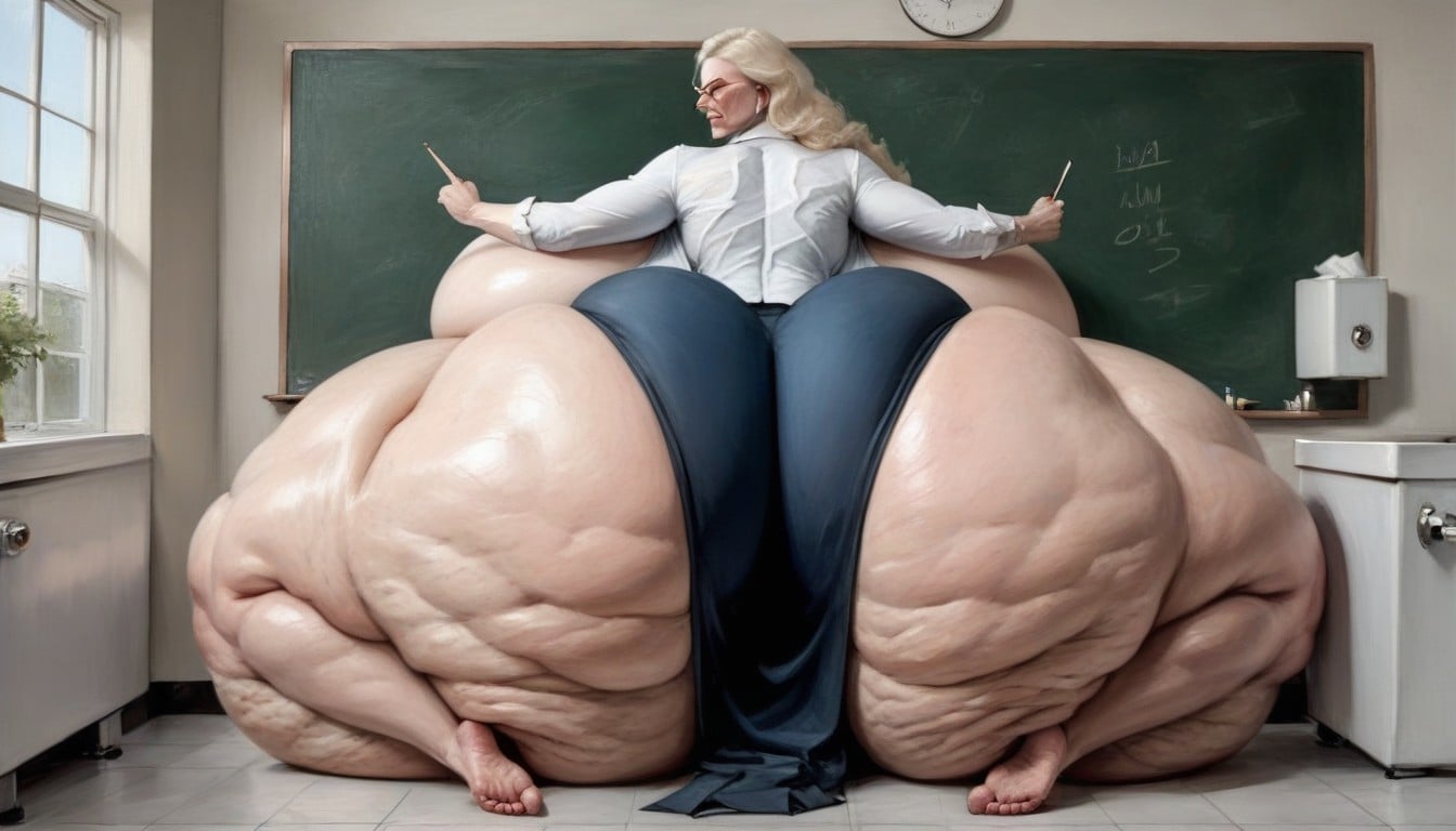 Teacher In Suit, Skinny, Gigantic Booty AI Porn