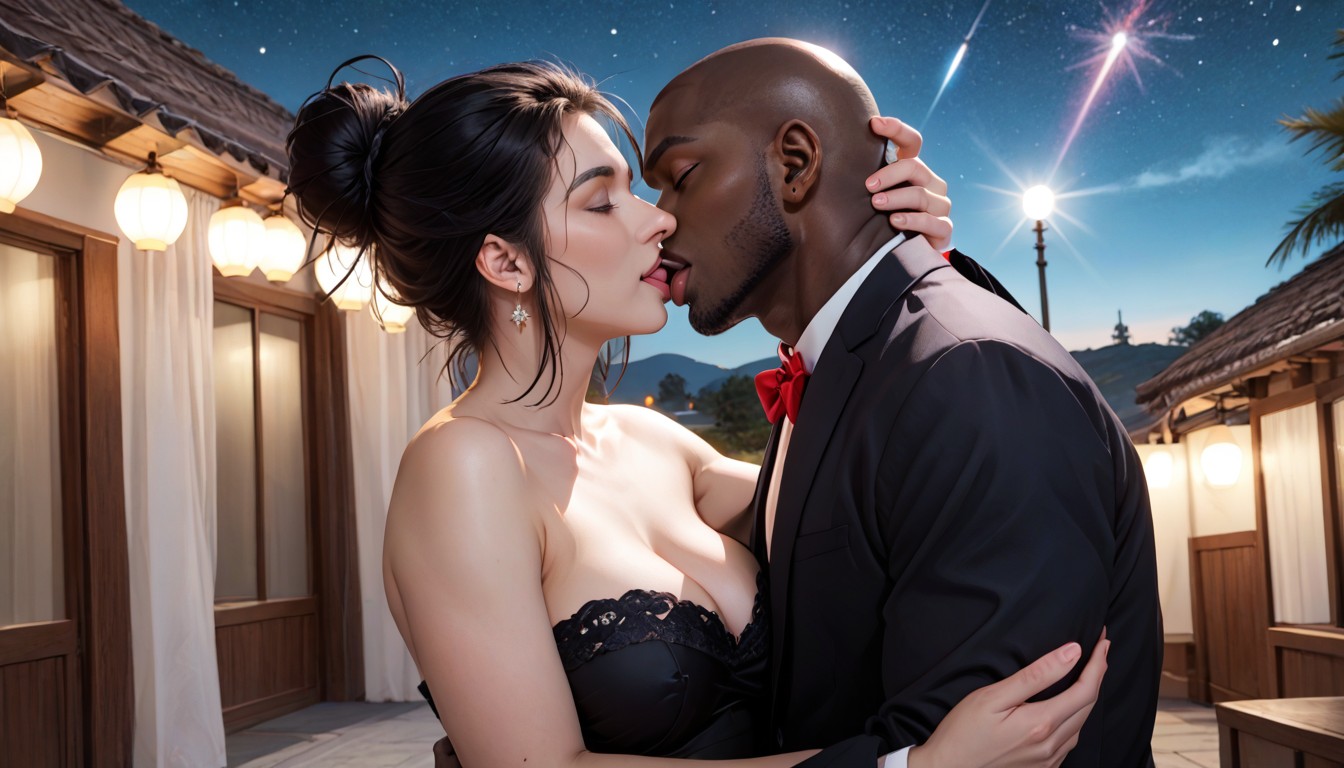Night, Detailed Faces, Wedding Reception Hentai AI Porn