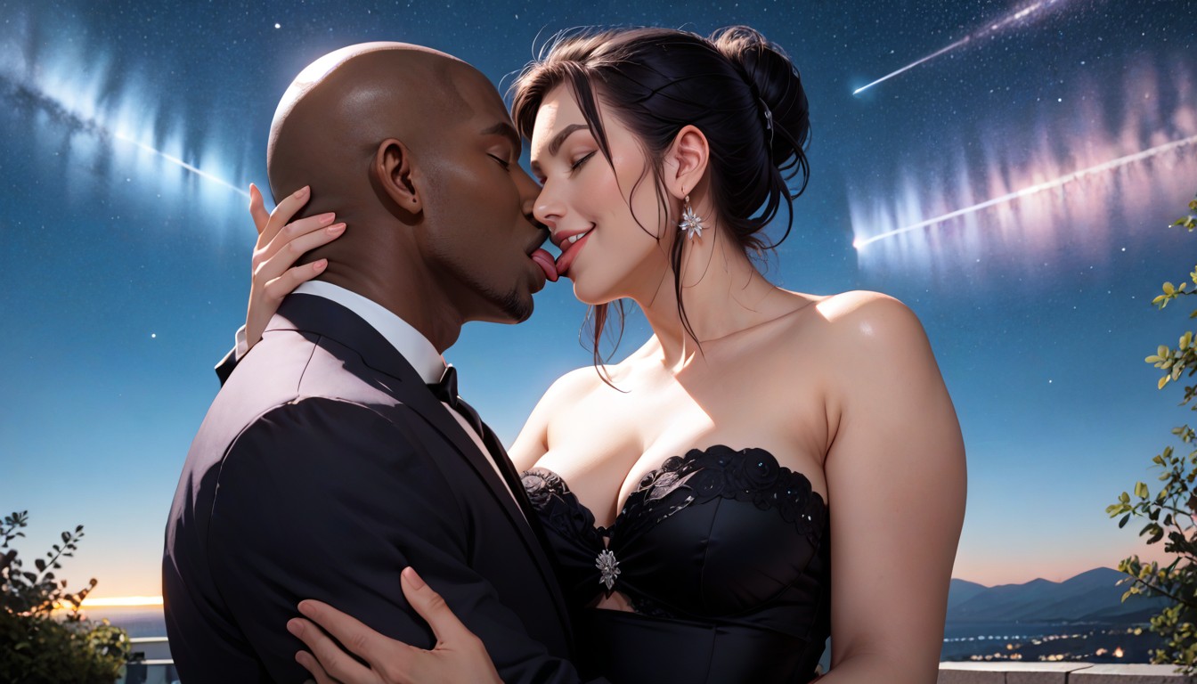 Romantic Setting, Tender Kisses, Strapless Top Hentai AI Porn