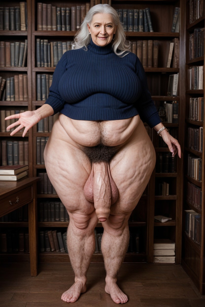 Hyper Pubic Hair, Extreme Cellulite Hairy Feet Like A Hobbit, Standing Pornografia de IA