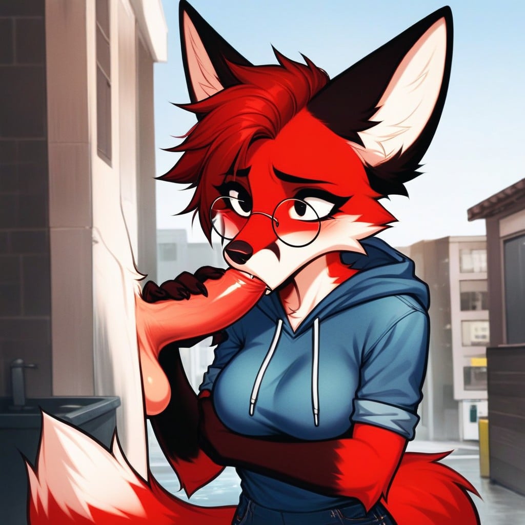 Sad, Blowjob, Veryshorty Hair Furry AI Porn