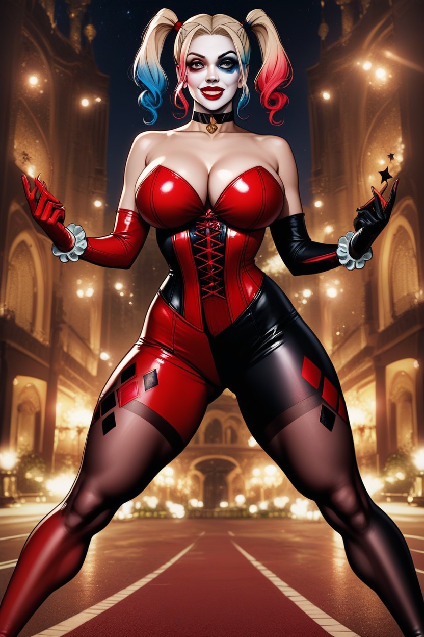 Red Thong, Big Lips In Red Lipstick, Night AI Porn