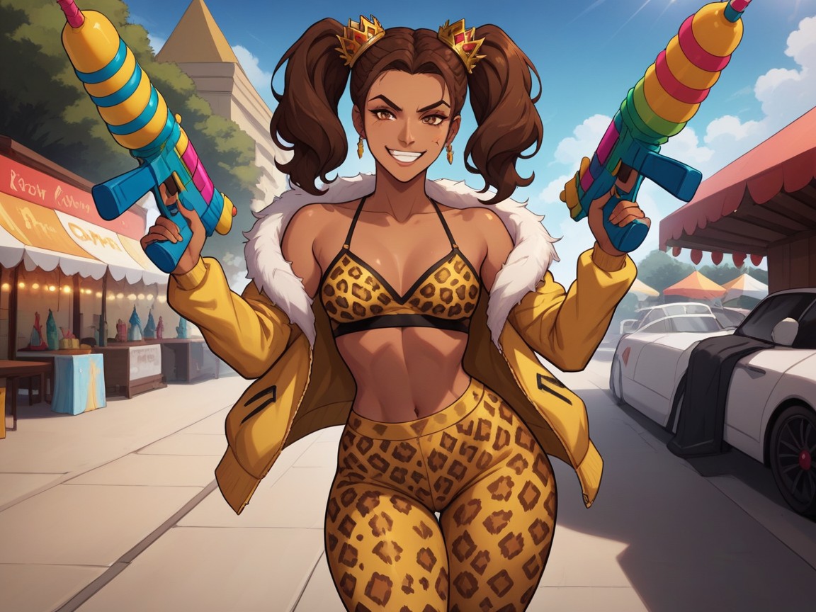 Bounce Lines, In Background, Small Breasts AI Porn
