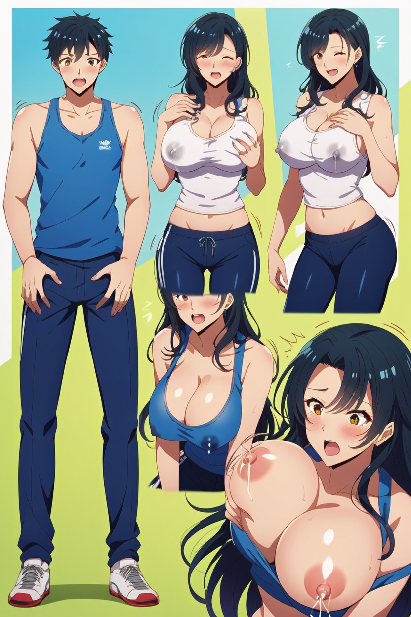 Cleavage, Multiple Views, Tank Top AI Porn