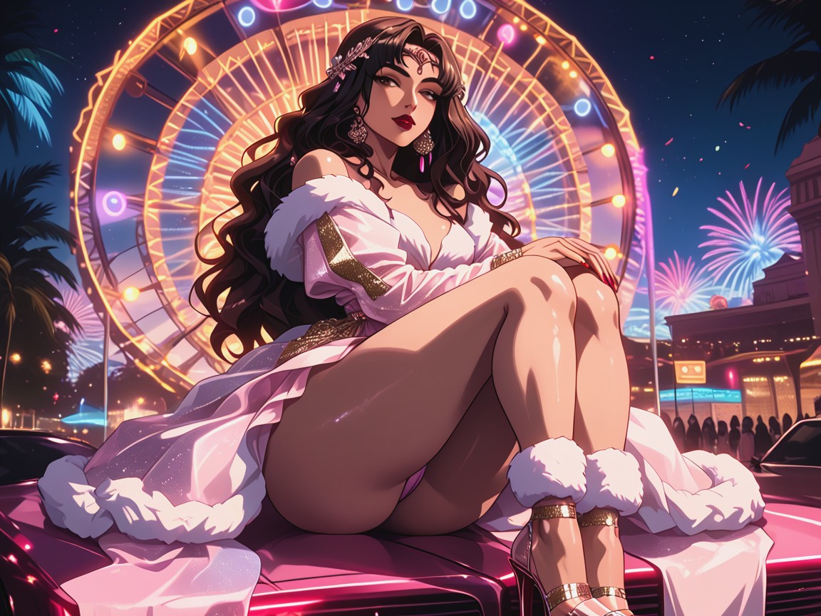 Neon Carnival Lights, Afterimage, Extremely Large Ass Hentai AI Porn