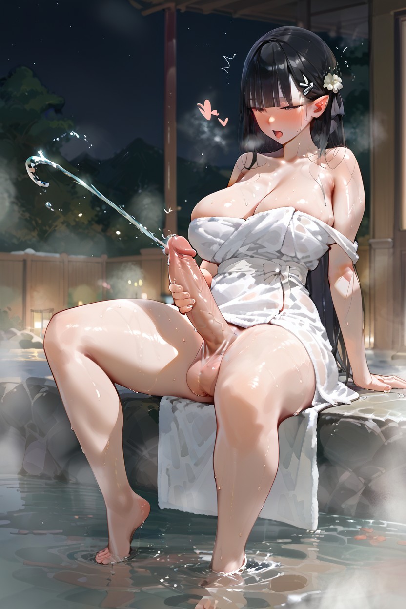 Black Hair, Love Hearts, Voluptuous Hentai AI Porn