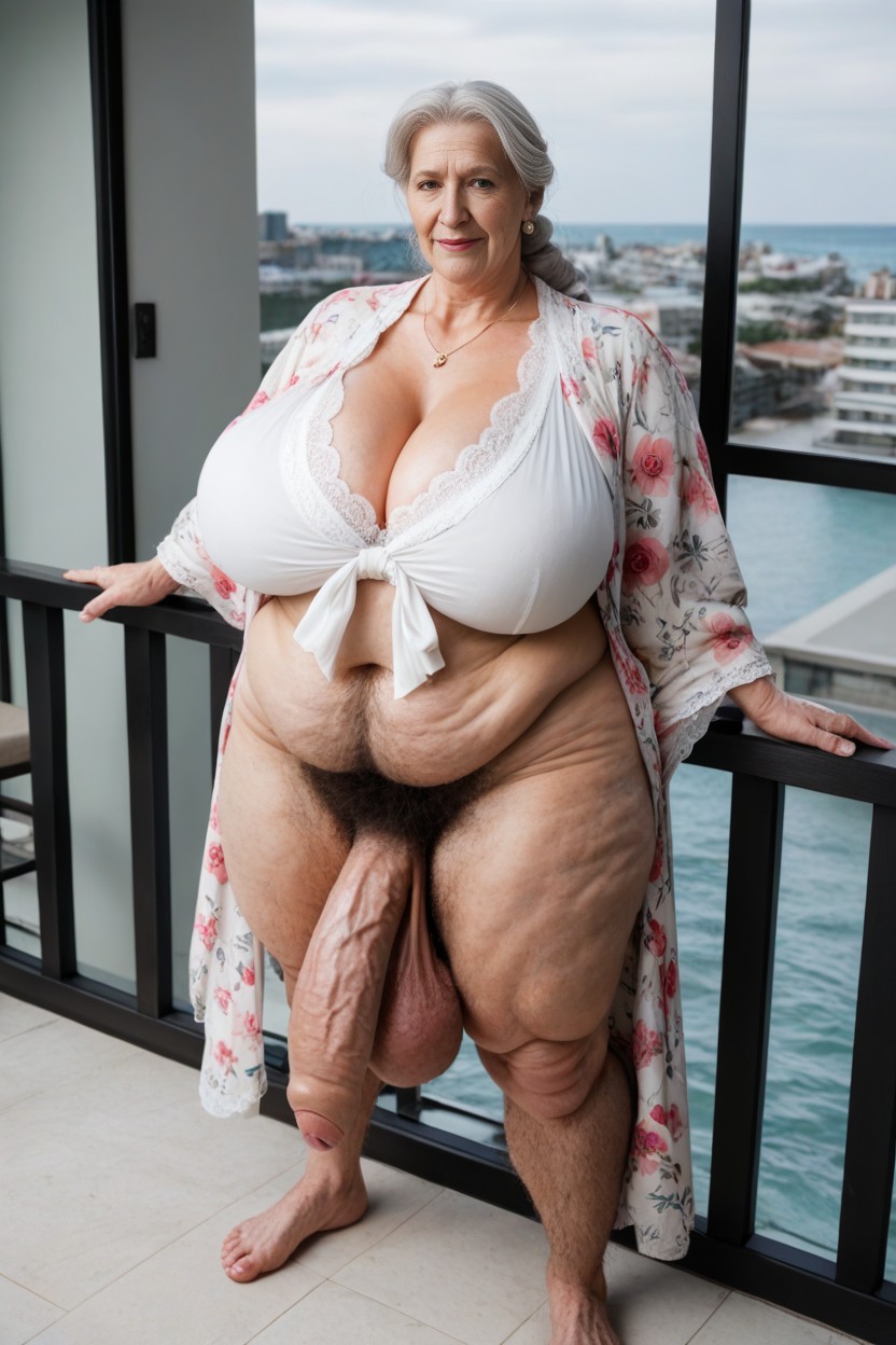 Hair Down, Extremely Large Ass, Extreme Cellulite Hairy Feet Like A Hobbit AI Porn