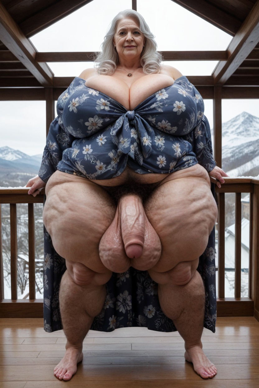 Hairy Legs Pale Skinveiny Feet, Impossibly Huge Ass, Large Breast AI Porn