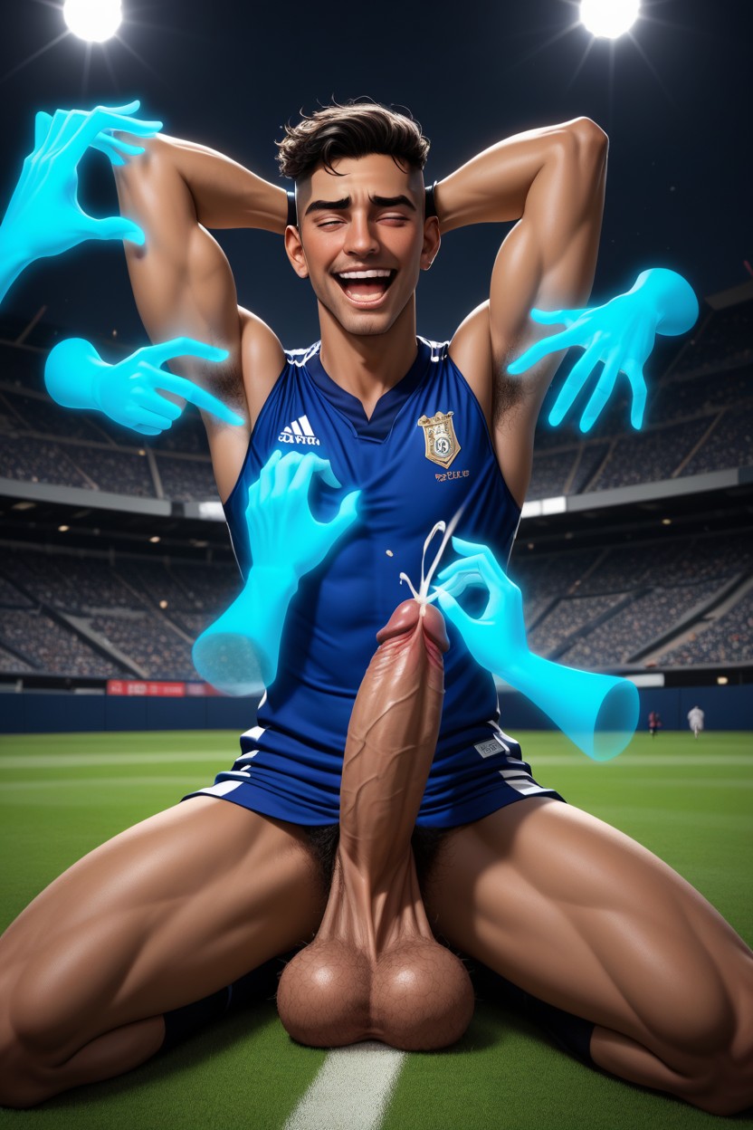 Testicles Grabbed By Hands, Many Ghost Hands, Tickled By Ghost Hands 게이 AI 포르노