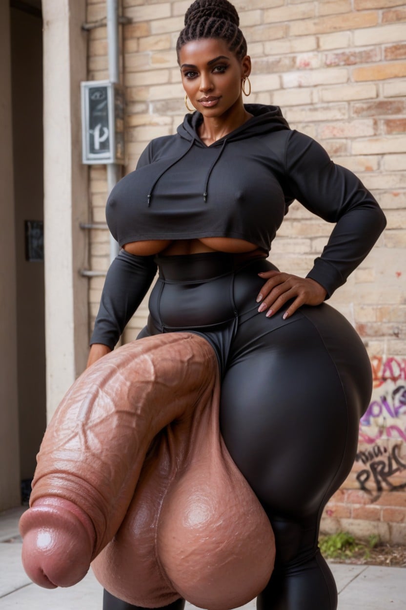 Powerful Legs, Gigantic Cock Wider Than Her Waist, Tall Транссексуалы AI порно