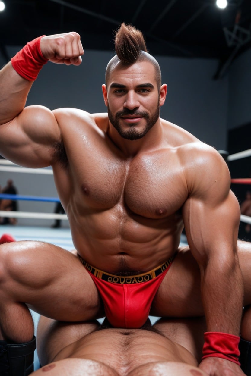 Motion Lines, Big Cock Out Speedo, Flexing Pornografia gay com IA