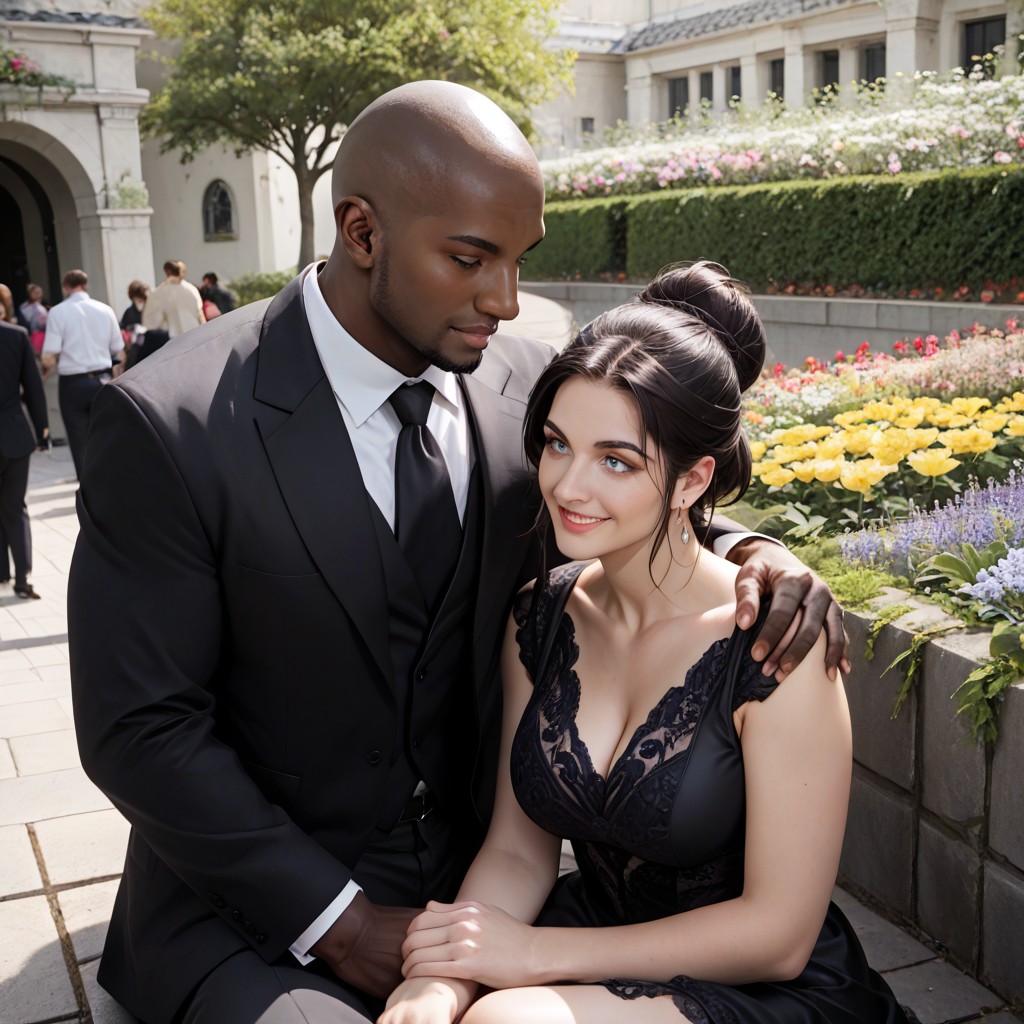 Affectionate, Mediodía, Interracial Hentai IA