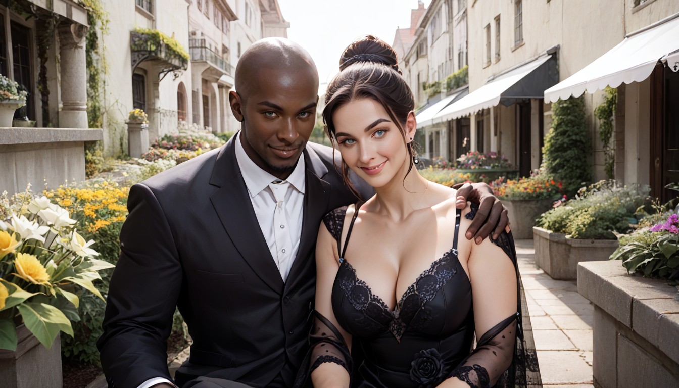 Hyperrealistic, Ensoleillé, She Is Snuggled Up Against Him Porno IA Hentai