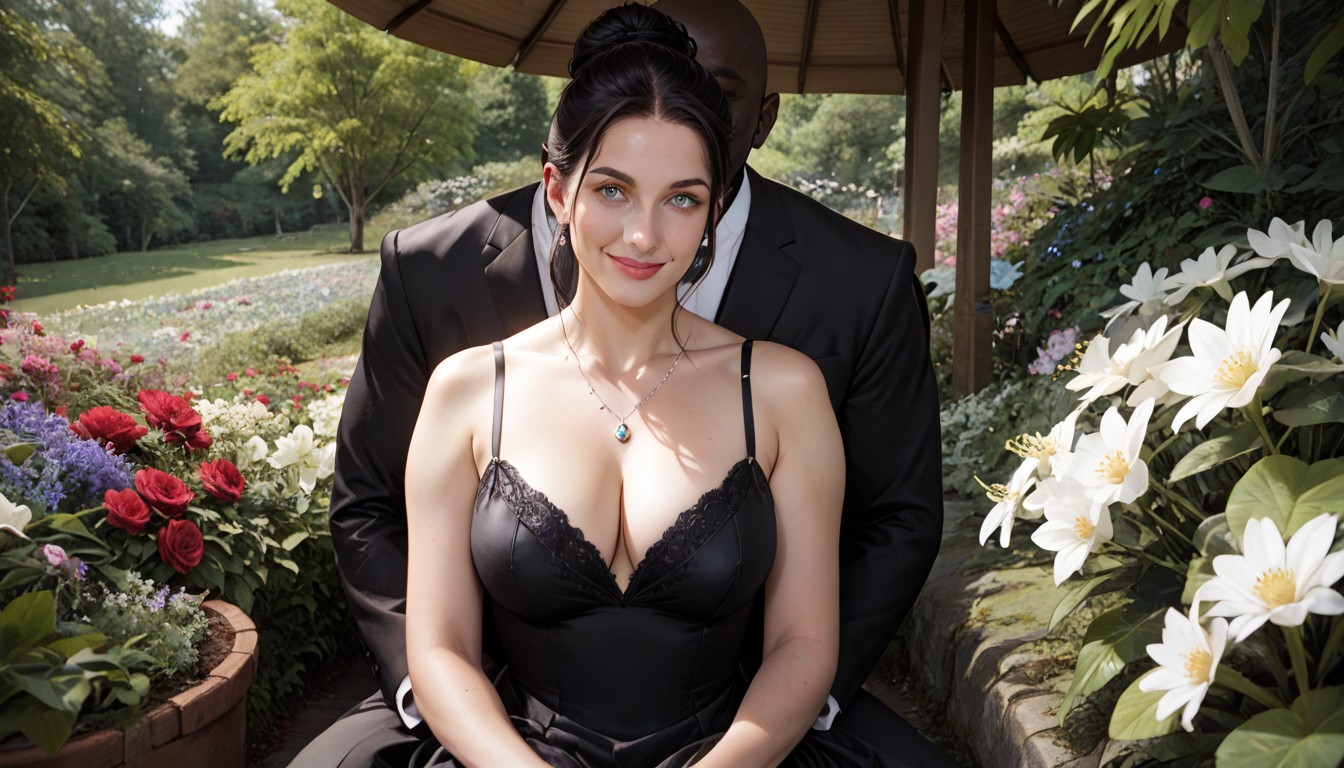 Beaucoup De Gens Autour, His Arm Is Resting On Her Shoulder, Taller Than Her Porno IA Hentai