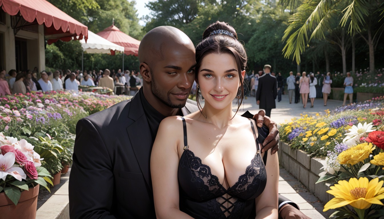 Interracial, Audience, Romance Porno IA Hentai