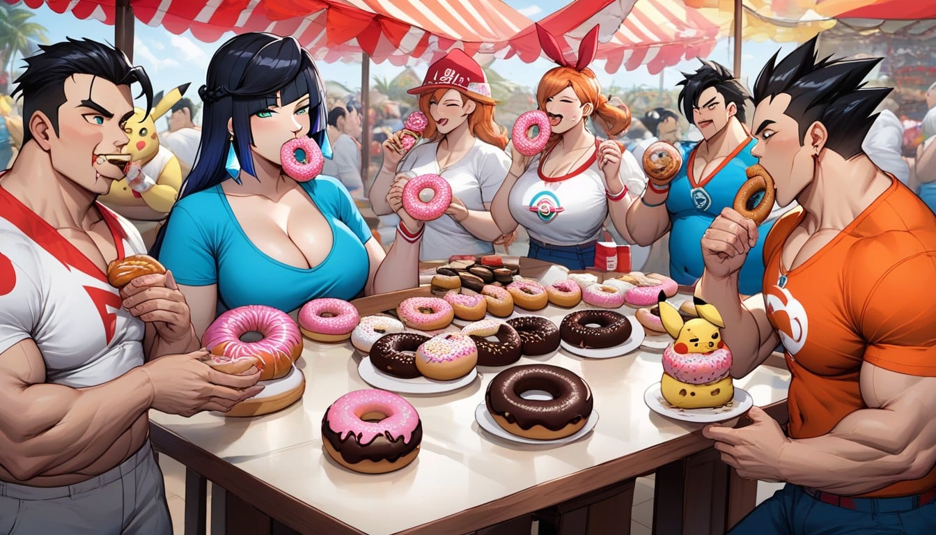 18+, Wide Angle, Fat Batman Eating Donuts Porno IA Hentai