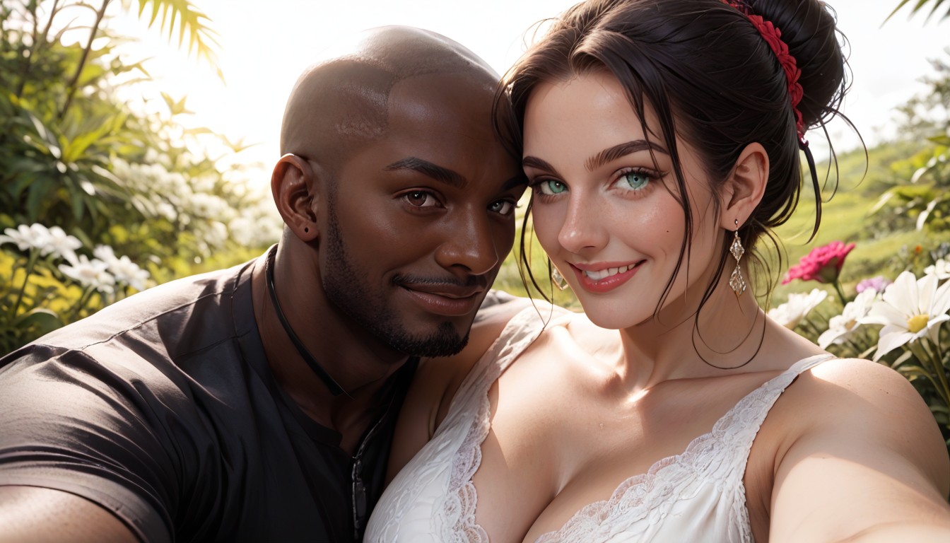 Taller Than Her, Detailed Faces, Beautiful Romantic Setting Hentai AI Porn