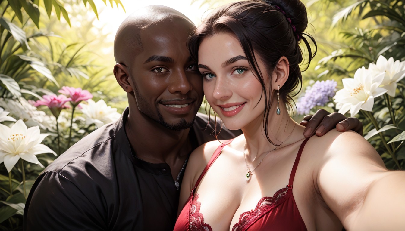 Outdoor Wedding, Affectionate, Detailed Faces Porno IA Hentai