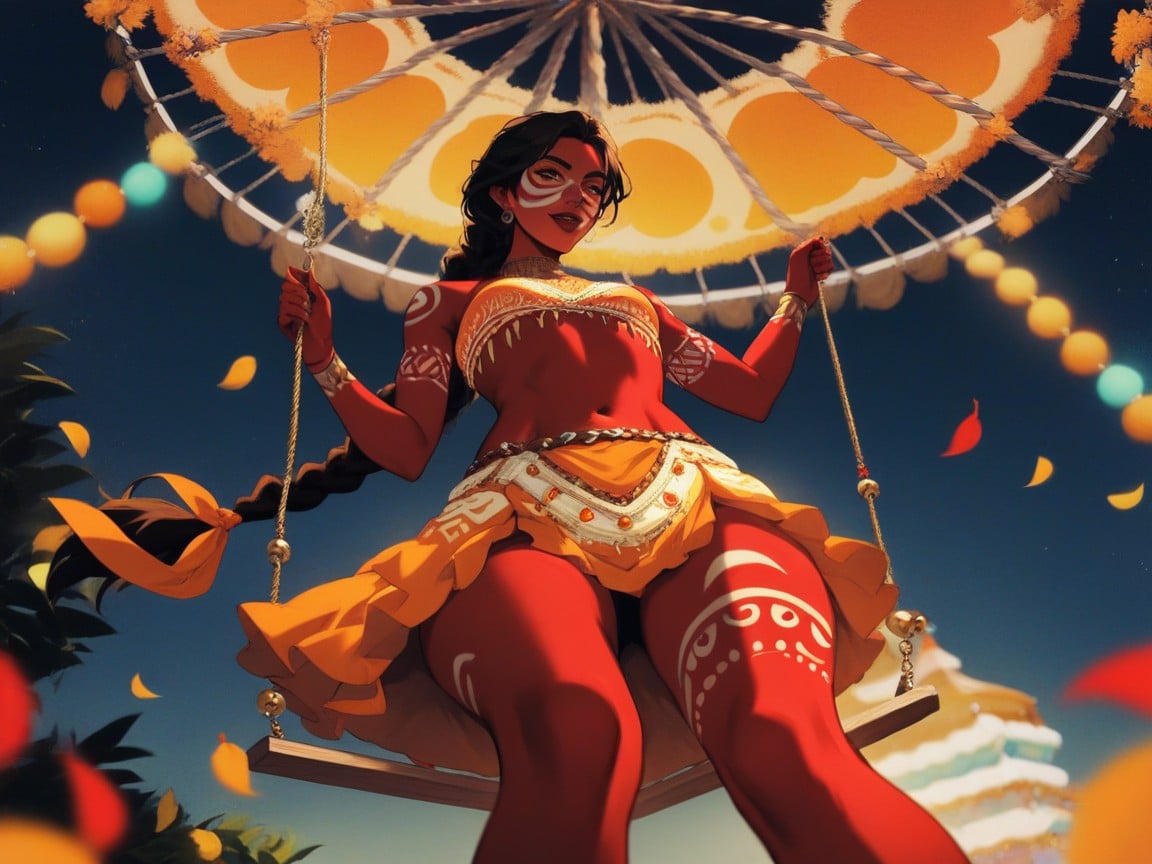 Chest And Hips Proportionate, Leaves Blowing In The Wind, Woman Riding On A Swing Carousel Hentai KI Porno