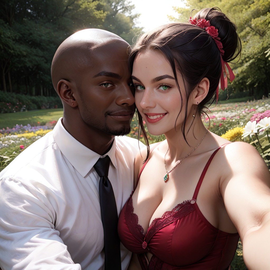 Dressed In Formalwear, Mignon, Interracial Porno IA Hentai