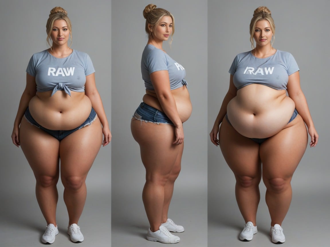 Massive Hips, Blonde Hair, Ssbbw Hips AI Porn
