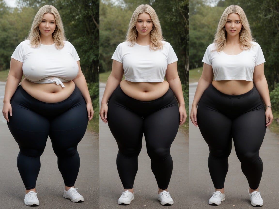 Before And After, Leggings, Massive Hips AI Porn
