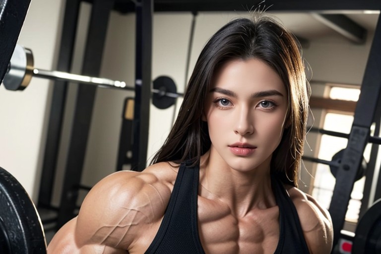 Suspenders, Ultra High Details, Gigantic Muscles AI Porn