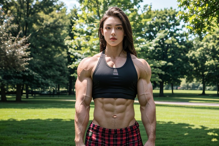 Defined Muscles, Muscular Traps, Beautiful AI Porn