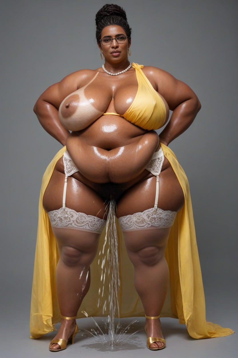 Front View, Hyper Thighs, Stretch Marks AI Porn