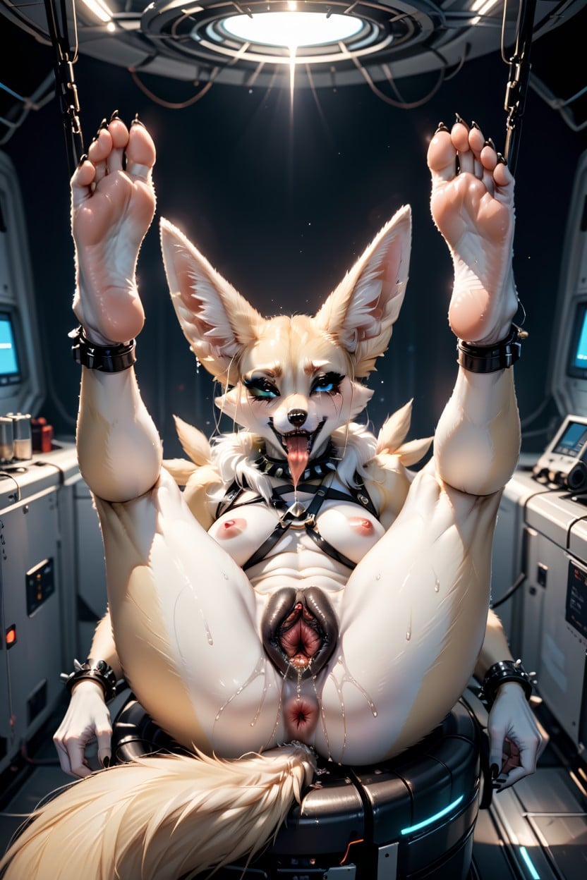 High Tech Bondage, Excité, Cables Porno IA Furry