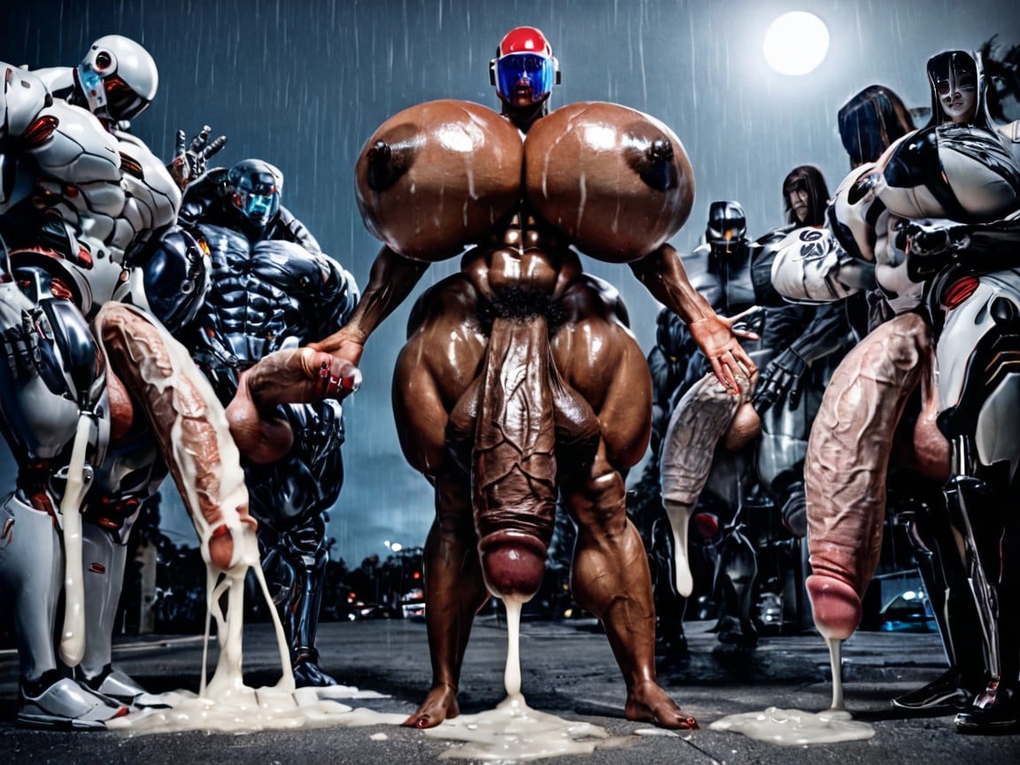 Over Pumped Veins, Ass Bigger Than Torso, Extremely Long Foreskin Shemale AI Porn