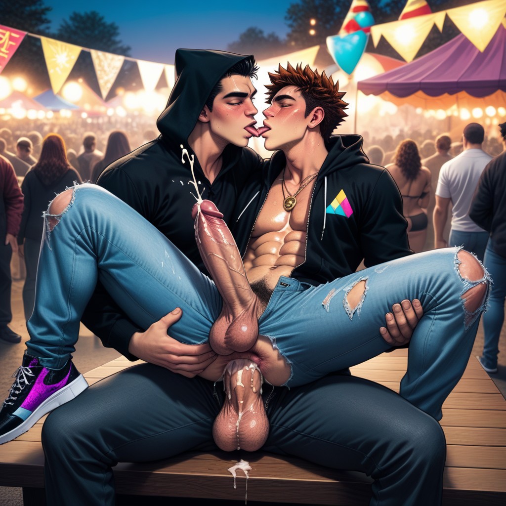 Femboy , Gigantic, Ripped Jeans AI Gay Porn