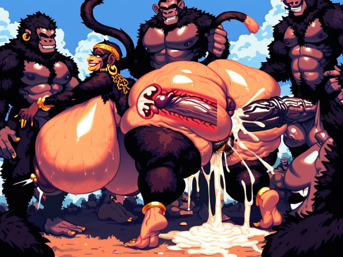 Hyper Monkey Ass, Radiographie, African Porno IA Furry