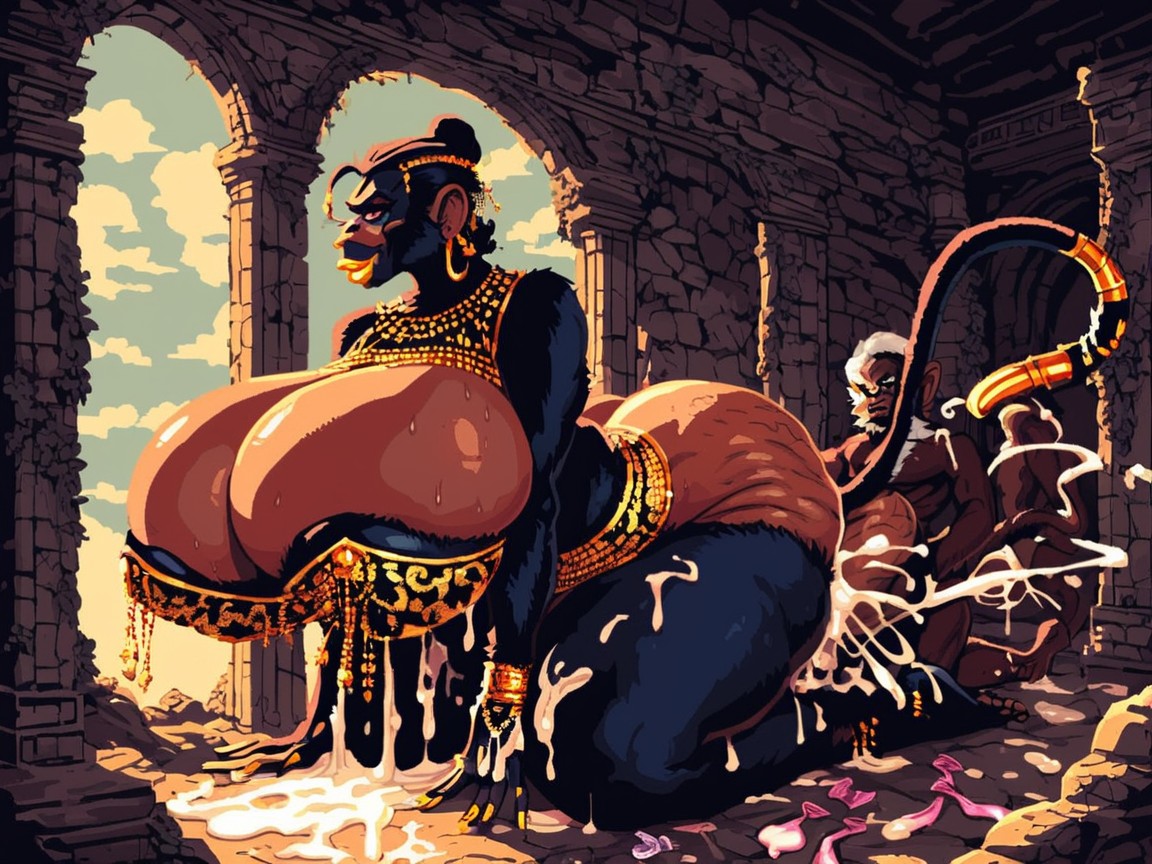 Big Gold Lips, Cum Everywhere, Cumshot Porno IA Furry