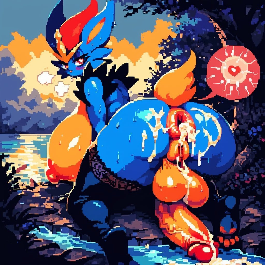 Anus With Cum, Cinderace, Cumming Furry IA