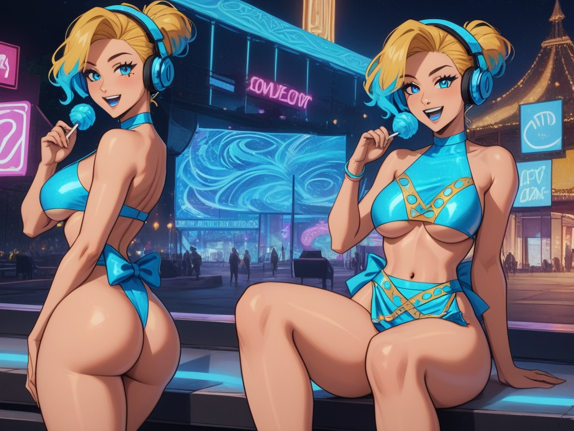 Blue Eyes, High Color Contrast, 18+ Latina AI Porn