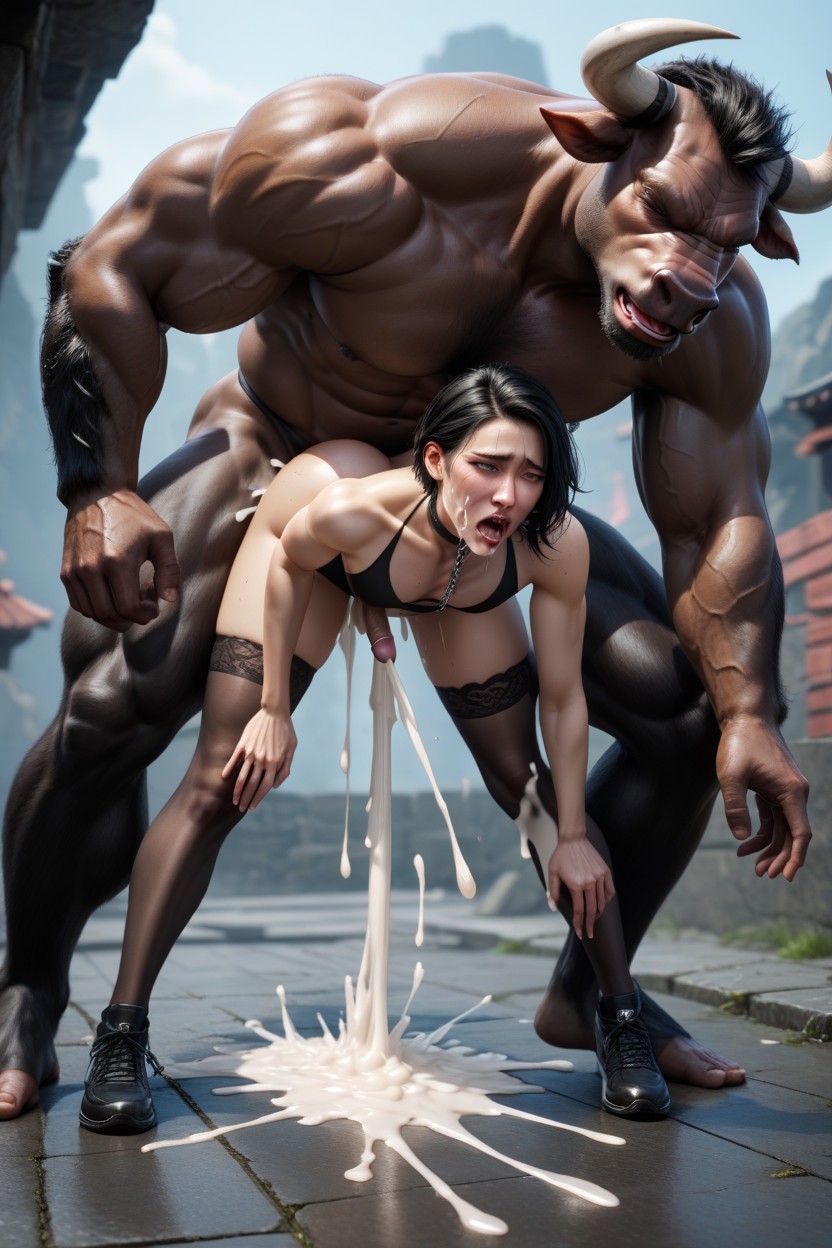 Chains, Minotaur Fucking Man, 작은 게이 AI 포르노