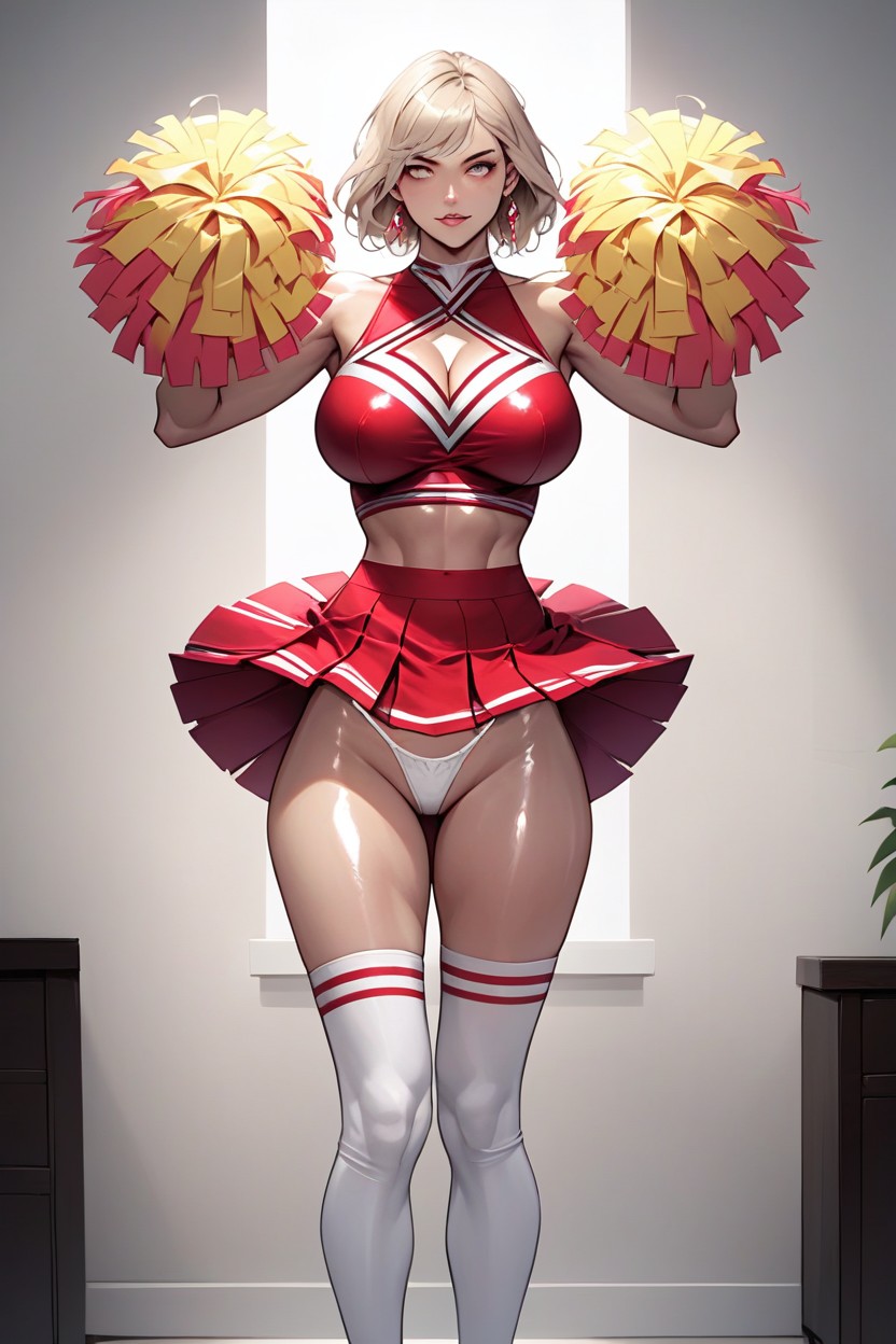Animadora, Pelo Rubio, Tight Red Dress Hentai IA