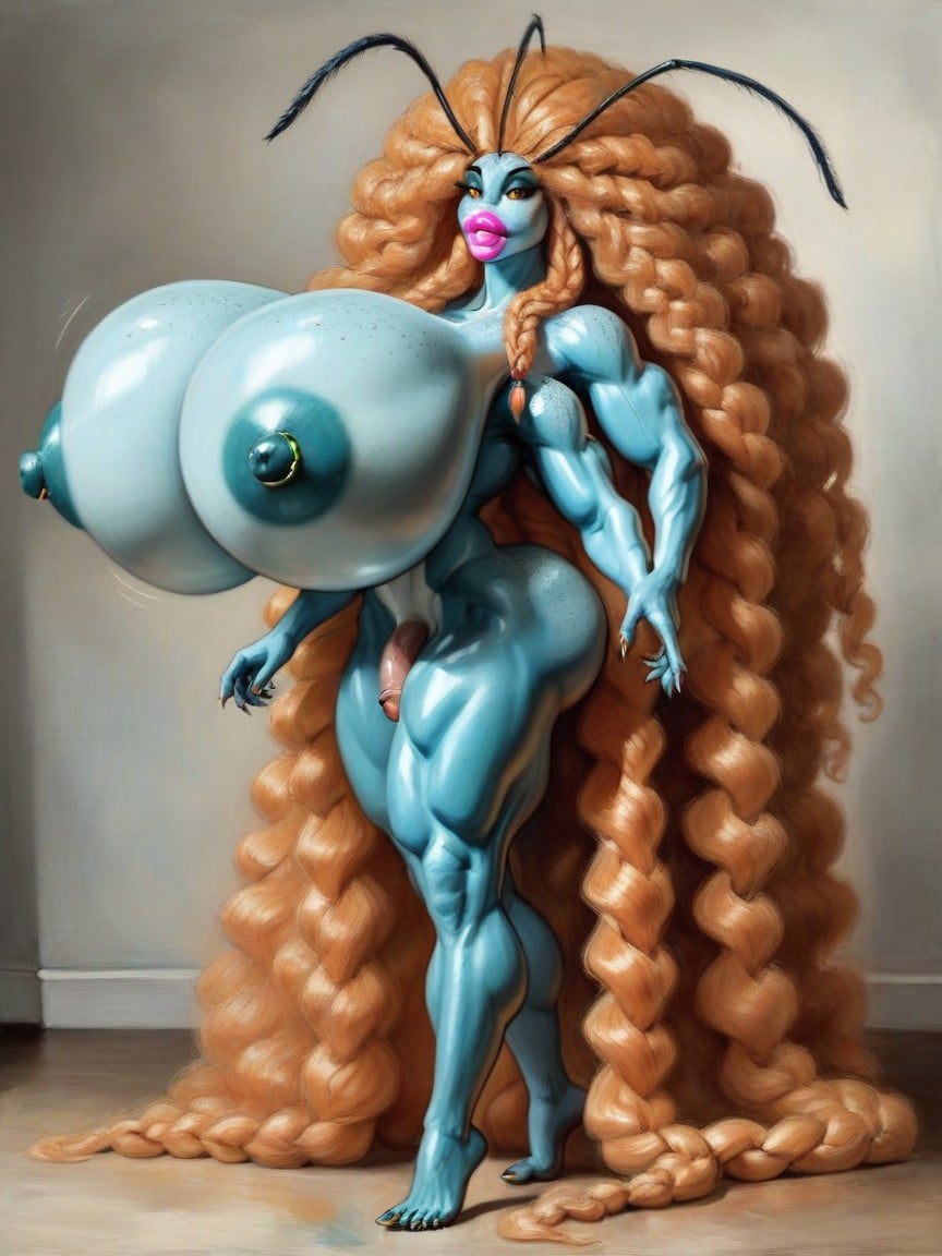 Naked, Freckles, Compact Body Furry AI Porn