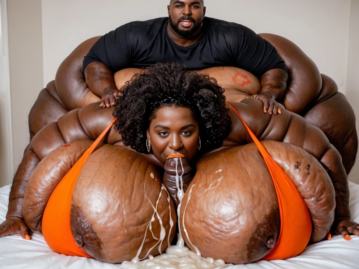 Ebony Veiny Boobs, Orange Nails, Hyper Ebony Tits Porno ebony IA