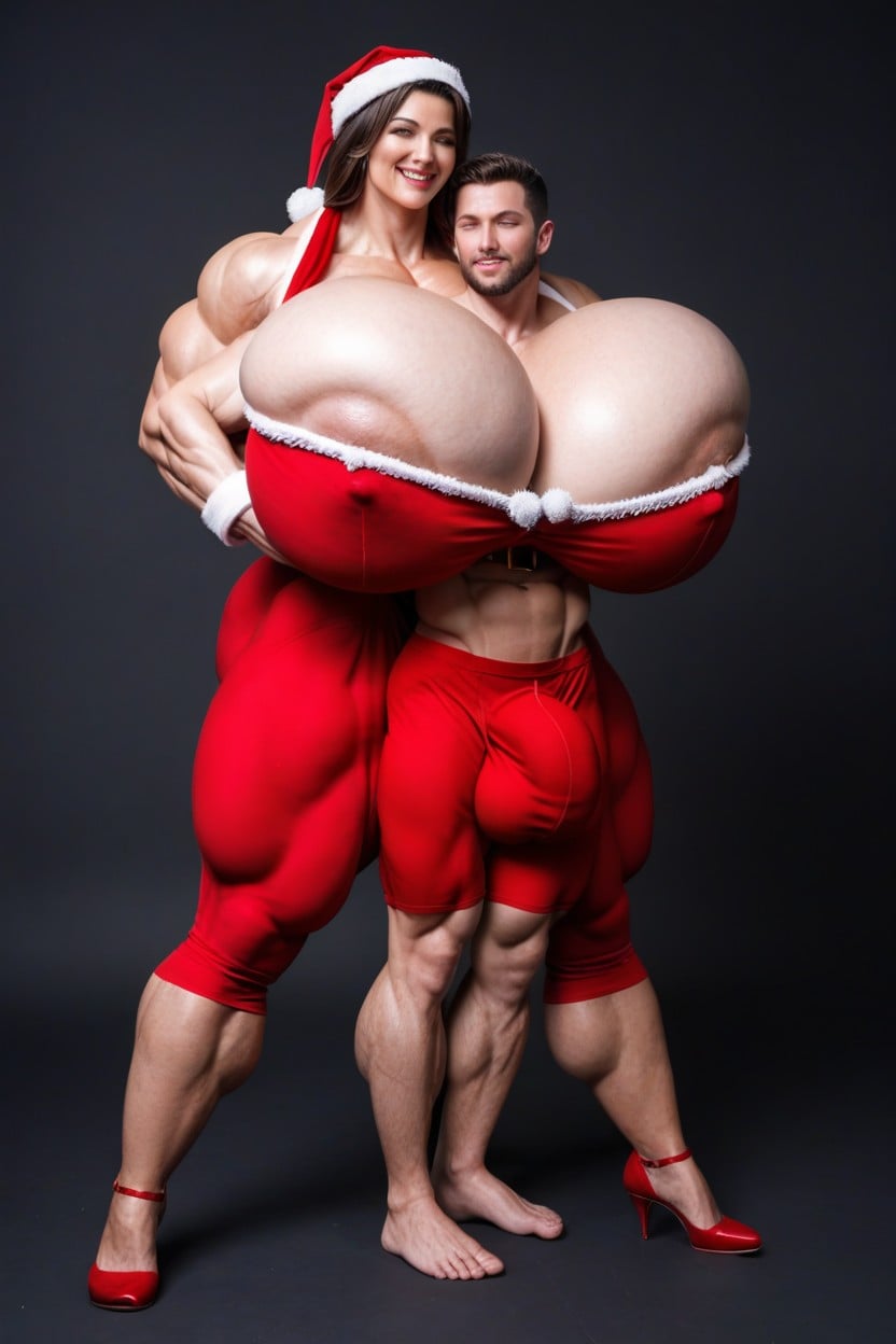 Gigantic Abdominal Obliques, Massive Balls Bulge, Massive Shemale AI Porn