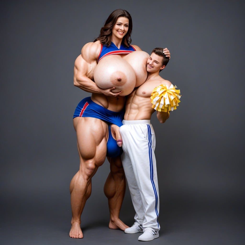 Tall, Gigantic Latissimus Dorsi, Brunette Shemale AI Porn