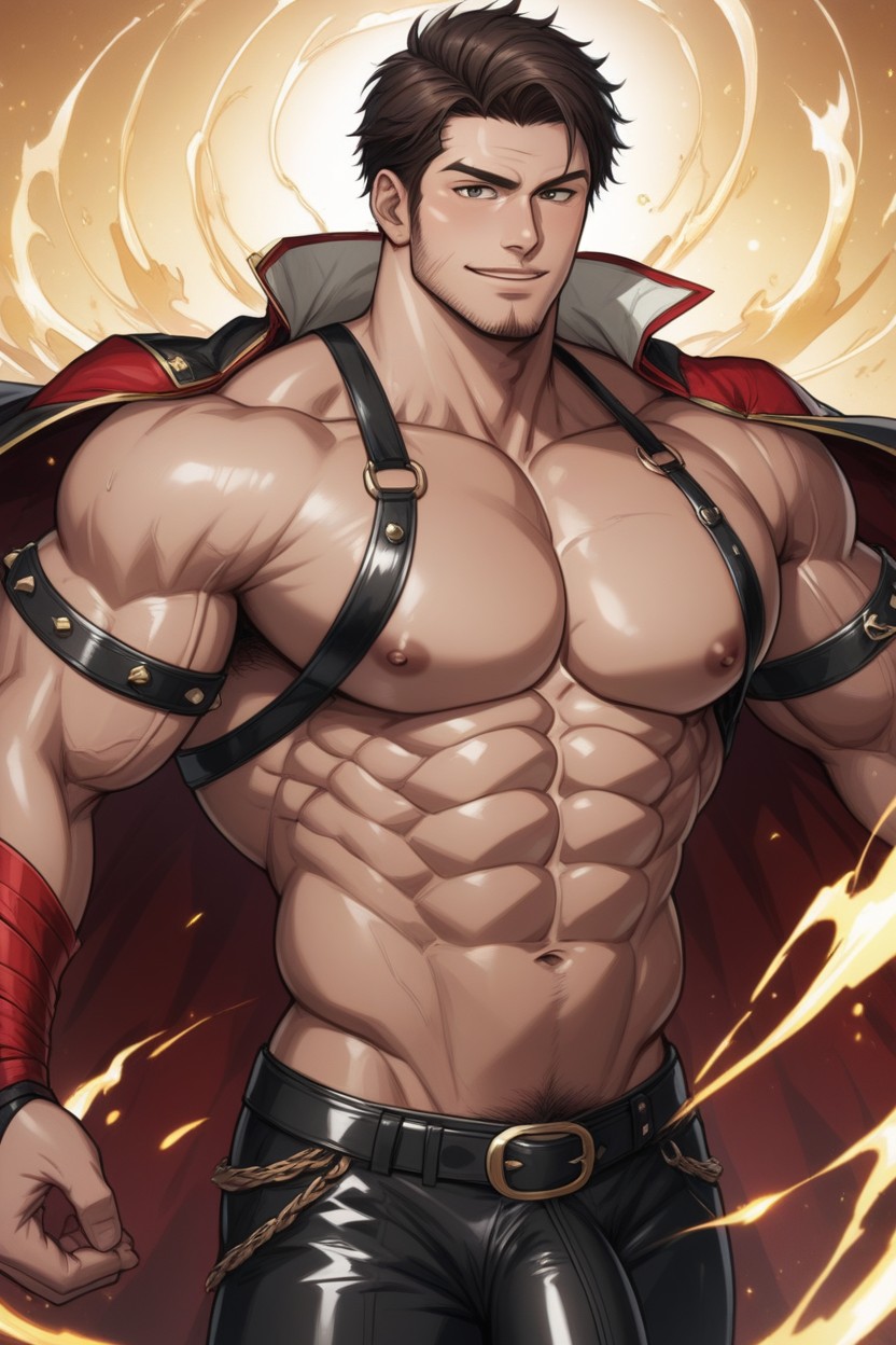 Ultra Defined Pack Abs, Massive, Ultra High Resolution AI Gay Porn