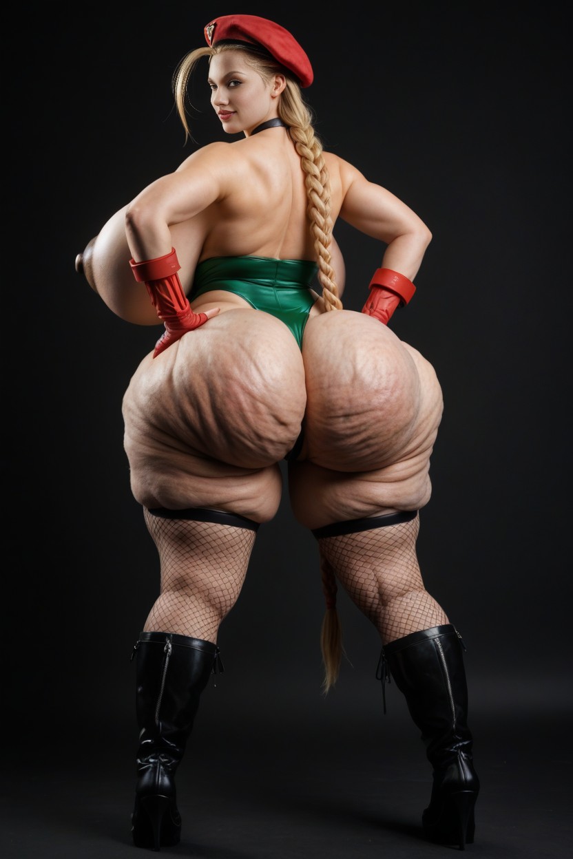 Exaggerated Hyper Extreme Gigantic Massive Ass, Standing, Cammy White AI Porn