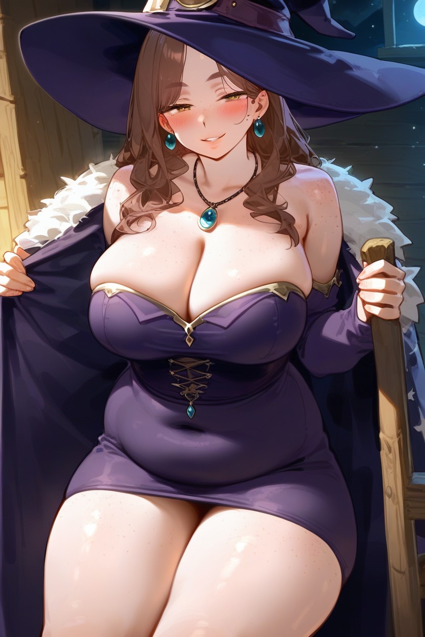 Thick Thighs, Earrings, Smile Hentai AI Porn