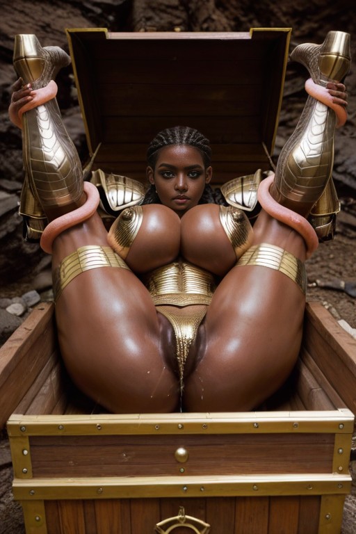 Soaking Pussy, Full Body View, Perfect Anatomic Body AI Porn