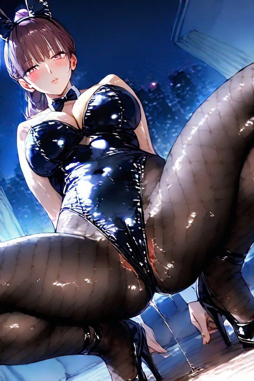 Full Body Image, Looking At Viewer, Skinny Hentai AI Porn